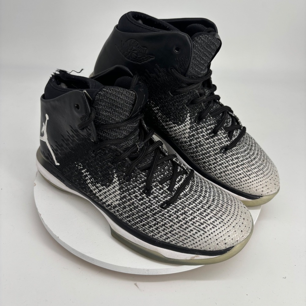 Jordan Air Jordan 31 Fine Print Mens 8.5 Black‎ White Good Basketball Sneakers